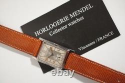 JAEGER-LECOULTRE UNIPLAN ACIER, CADRAN 2 TONS, années 40