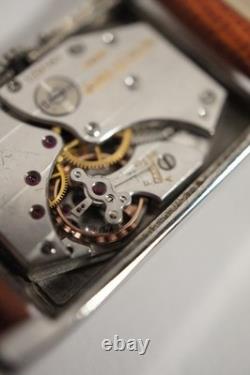 JAEGER-LECOULTRE UNIPLAN ACIER, CADRAN 2 TONS, années 40