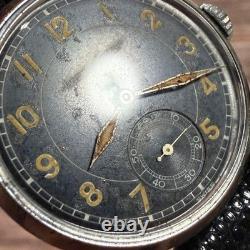 JAEGER-LECOULTRE Vintage cadran noir doré à remontage manuel noir et or 30,5