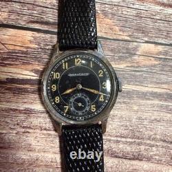 JAEGER-LECOULTRE Vintage cadran noir doré à remontage manuel noir et or 30,5