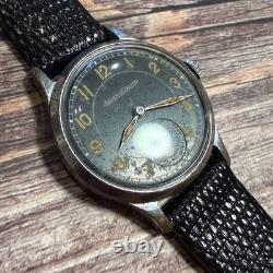 JAEGER-LECOULTRE Vintage cadran noir doré à remontage manuel noir et or 30,5