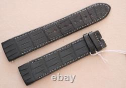 JLC / Jaeger Le Coultre Bracelet Alligator Noir 22/20mm