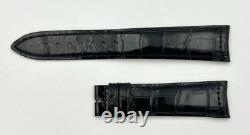 Jaeger-LeCoultre Bracelet Alligator Noir 20mm Courbé Comme Neuf 20/16