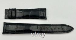Jaeger-LeCoultre Bracelet Alligator Noir 20mm Courbé Comme Neuf 20/16