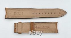 Jaeger-LeCoultre Bracelet En Cuir Alligator Marron Clair Courbé 21/18