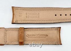 Jaeger-LeCoultre Bracelet En Cuir Alligator Marron Clair Courbé 21/18
