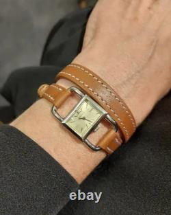 Jaeger-LeCoultre Étrier 1960s Designed for Hermès Manual Watch with Box