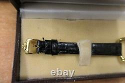Jaeger-LeCoultre Facon Hermes Etrier or jaune boucle plaqué or signée 1960's tbé