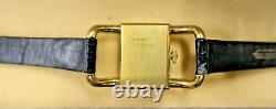Jaeger-LeCoultre Facon Hermes Etrier or jaune boucle plaqué or signée 1960's tbé