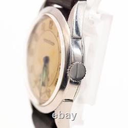 Jaeger-LeCoultre Montre Vintage Gentlemans en Acier 84075 Cuir Noir