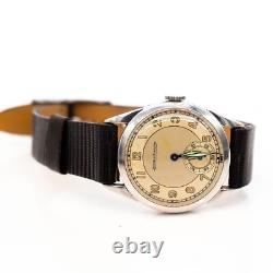Jaeger-LeCoultre Montre Vintage Gentlemans en Acier 84075 Cuir Noir