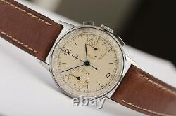 Jaeger-LeCoultre chronograph vintage! Bauhaus looks! 36,5mm oversize case