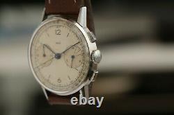 Jaeger-LeCoultre chronograph vintage! Bauhaus looks! 36,5mm oversize case