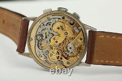 Jaeger-LeCoultre chronograph vintage! Bauhaus looks! 36,5mm oversize case