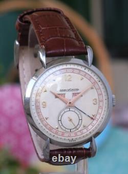 Jaeger Le-coultre Triple Date Vintage Stainles Steel Nice Condit 36.00 MM