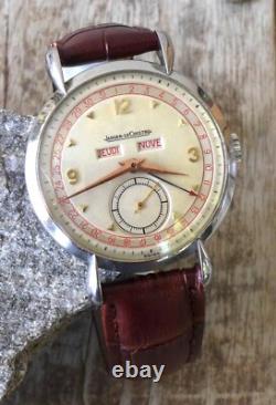 Jaeger Le-coultre Triple Date Vintage Stainles Steel Nice Condit 36.00 MM