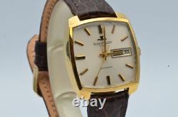 Jaeger Lecoultre Club Montre Hommes 18K 750 Or Vintage Automatique 34MM Day Date