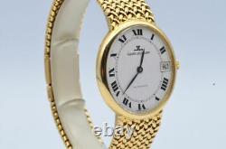 Jaeger Lecoultre Ellipse Montre Hommes 18K 750 Or Vintage Automatique 31MM 5002