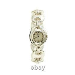 Jaeger Lecoultre Hermès 1970 Montre Grain de Café Silver Bracelet Watch Hermes