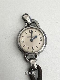 Jaeger Lecoultre Lady Watch Steel Art Deco Calibre 496 Vintage Used For Part Use