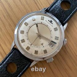 Jaeger -Lecoultre Memovox Jumbo Automatic 37mm Watch Stainless Steel Vintage
