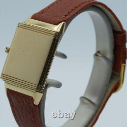Jaeger Lecoultre Montre Hommes 24MM 18K 750 Or Reverso Quartz 250.1.09 Vintage