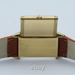Jaeger Lecoultre Montre Hommes 24MM 18K 750 Or Reverso Quartz 250.1.09 Vintage