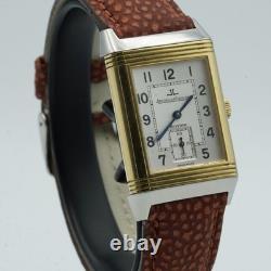 Jaeger Lecoultre Montre Hommes 26MM Acier / Or Reverso Grand Taille 270.5.62 Pap