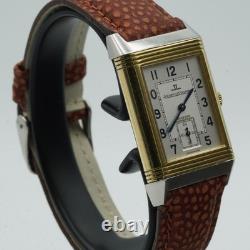 Jaeger Lecoultre Montre Hommes 26MM Acier / Or Reverso Grand Taille 270.5.62 Pap
