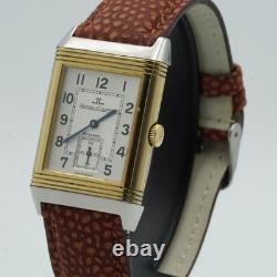 Jaeger Lecoultre Montre Hommes 26MM Acier / Or Reverso Grand Taille 270.5.62 Pap