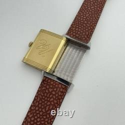 Jaeger Lecoultre Montre Hommes 26MM Acier / Or Reverso Grand Taille 270.5.62 Pap