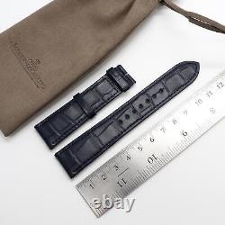 Jaeger Lecoultre New Style CC 20mm 18mm Bleu Alligator Bracelet Cuir