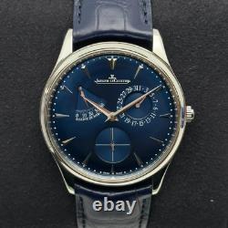 Jaeger Lecoultre Q1378480 Ultra Mince Réserve de Marche Bleu Acier Cadran Montre