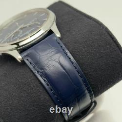Jaeger Lecoultre Q1378480 Ultra Mince Réserve de Marche Bleu Acier Cadran Montre