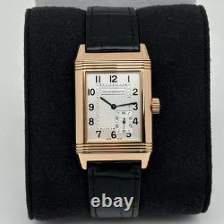 Jaeger Lecoultre Reverso 240.214 18K or Rose Argent Cadran Main Vent Montre