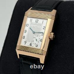 Jaeger Lecoultre Reverso 240.214 18K or Rose Argent Cadran Main Vent Montre