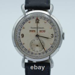 Jaeger Lecoultre Triple Calendrier 2904 Montre Hommes 36MM Acier Vintage