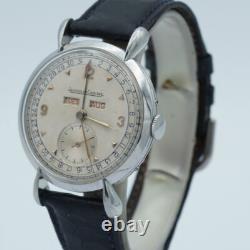 Jaeger Lecoultre Triple Calendrier 2904 Montre Hommes 36MM Acier Vintage