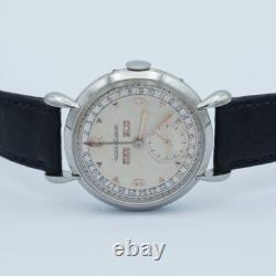 Jaeger Lecoultre Triple Calendrier 2904 Montre Hommes 36MM Acier Vintage