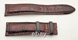 Jaeger Lecoultre Véritable Alligator Marron Bracelet Montre Cuir 21/18mm 80+