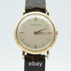 Jaeger Lecoultre Vintage Montre Hommes 18K 750 Or Remontage Manuel 34MM 144.223