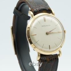 Jaeger Lecoultre Vintage Montre Hommes 18K 750 Or Remontage Manuel 34MM 144.223