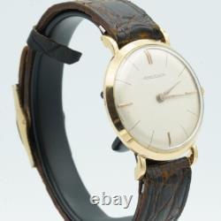 Jaeger Lecoultre Vintage Montre Hommes 18K 750 Or Remontage Manuel 34MM 144.223
