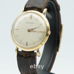 Jaeger Lecoultre Vintage Montre Hommes 18K 750 Or Remontage Manuel 34MM 144.223