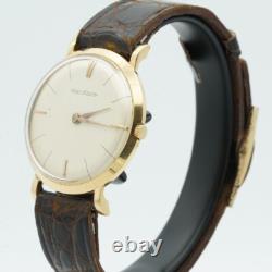 Jaeger Lecoultre Vintage Montre Hommes 18K 750 Or Remontage Manuel 34MM 144.223