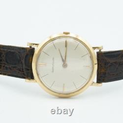Jaeger Lecoultre Vintage Montre Hommes 18K 750 Or Remontage Manuel 34MM 144.223