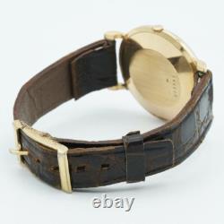 Jaeger Lecoultre Vintage Montre Hommes 18K 750 Or Remontage Manuel 34MM 144.223