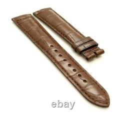 Jaeger Lecoultre alligator cuir Cintré Marron Crocodile watch band 19 x 16 mm