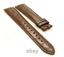 Jaeger Lecoultre alligator cuir Cintré Marron Crocodile watch band 19 x 16 mm