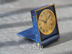 Jaeger-Lecoultre memovox travel clock 70's vintage watch lapis lazuli style